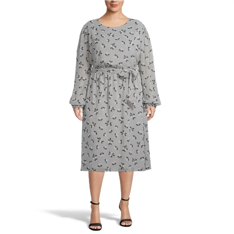 Dresses with flutter sleeves -Anne Klein Womens Floral Midi Dress