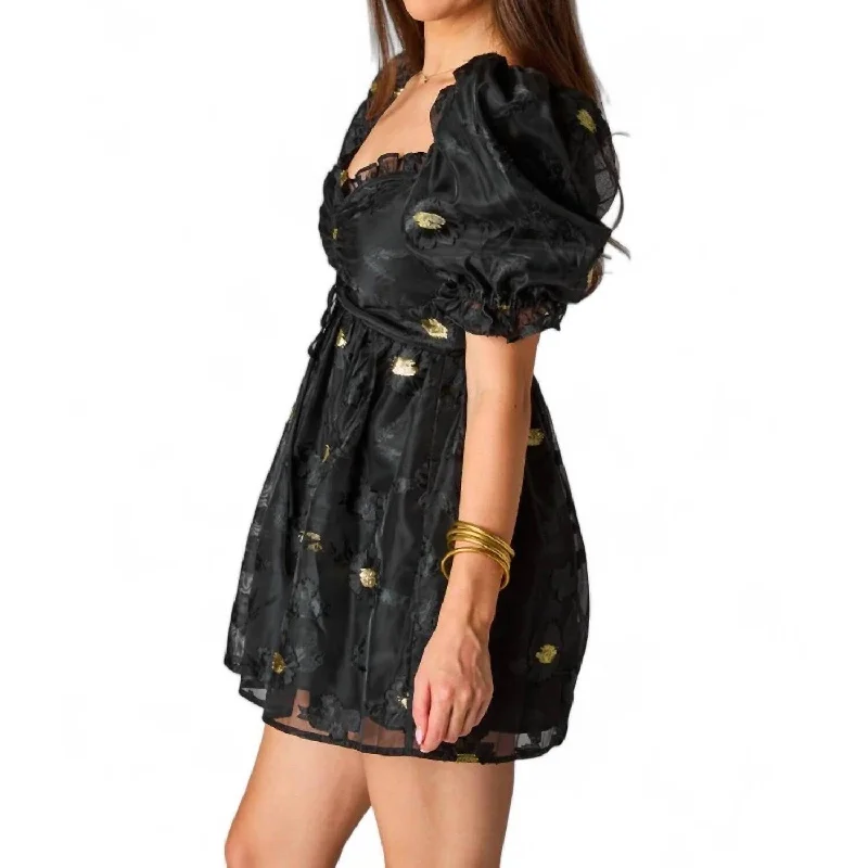 Little black dress -Buddylove - Colby Puff Sleeve Mini Dress