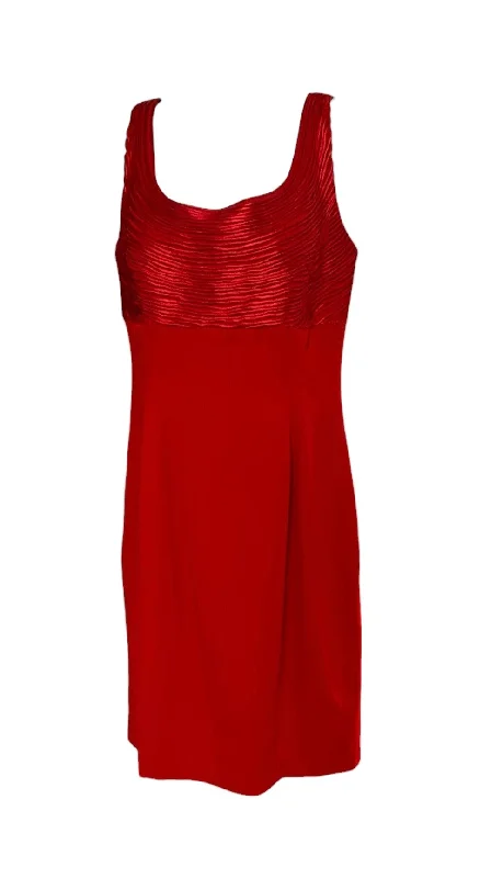 Trendy black dresses for evening -Carmen Marc Valvo Women's Dress Red 8