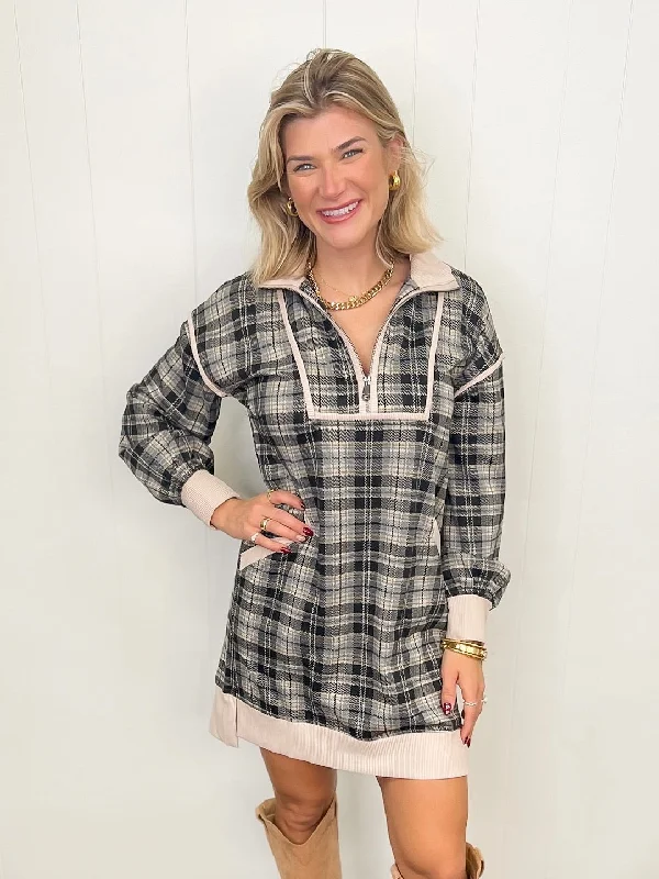 Dresses with flowy ruffled sleeves -Cozy Cabin Dress