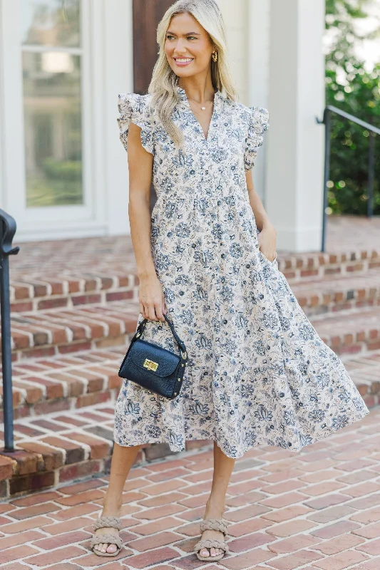 Dresses for vacations -Created Beauty Cream Paisley Midi Dress