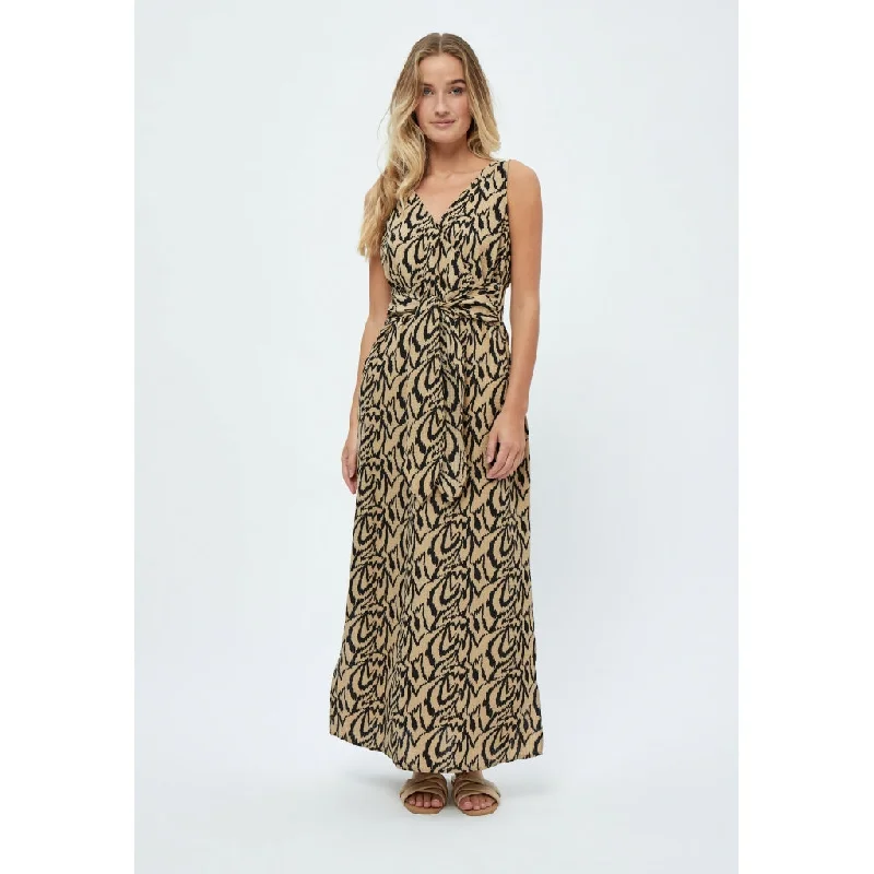 Plus size wedding guest dresses -Daniela Sleeveless Maxi Dress - Cuban Sand Print