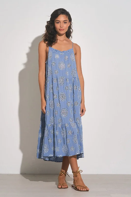 Stylish summer dresses -Elan Blue Spaghetti Strap Maxi Dress