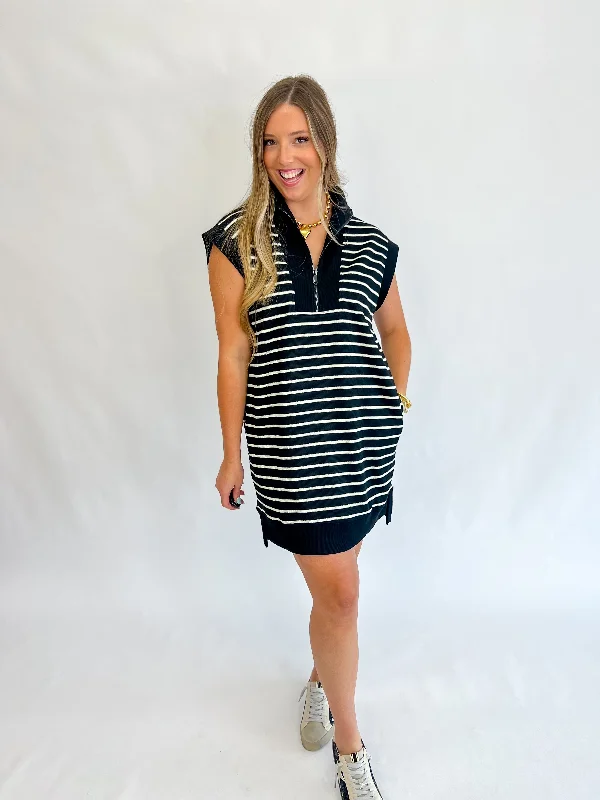 Casual summer dresses -Striped Serenity Dress