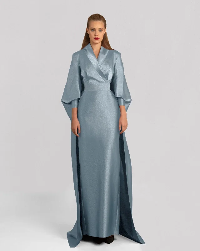 Elegant formal dresses -Kimono-Like Light Blue Dress