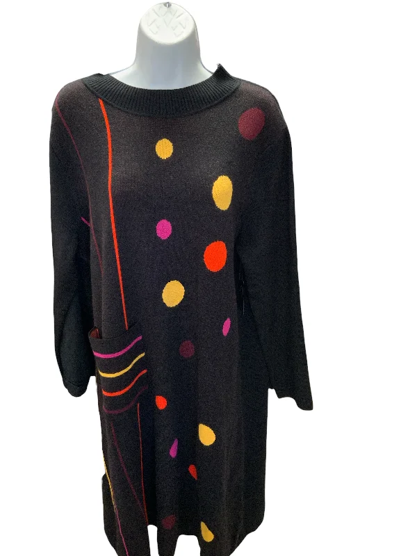 Colorful dresses for women -Gabby Isabella Women's Sweater Dress Black L/XL