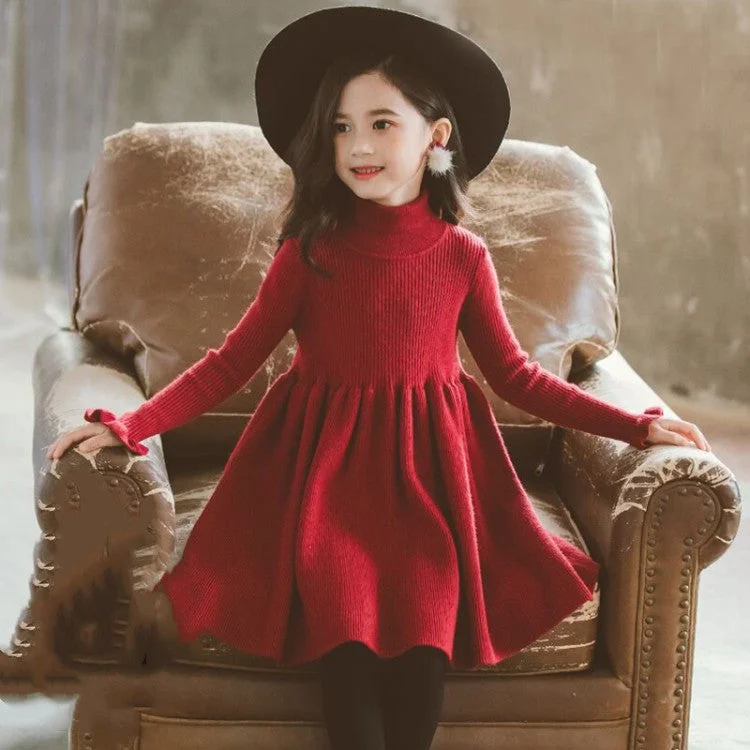 Sleek and simple dresses -Girls' dresses in big kids knitting