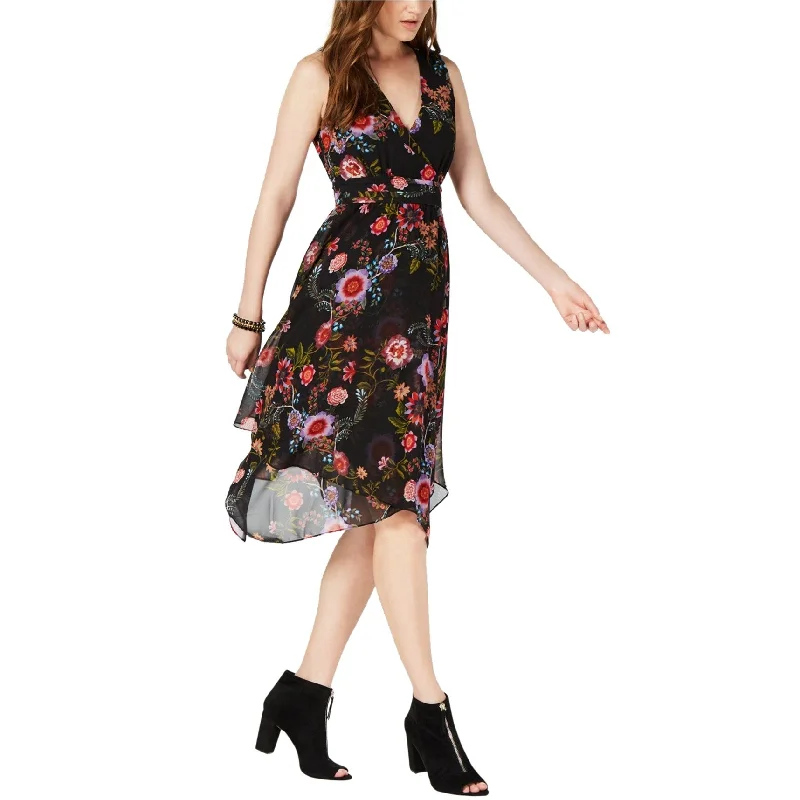 Vintage floral dresses for weddings -I-N-C Womens Handkerchief Hem Midi Dress