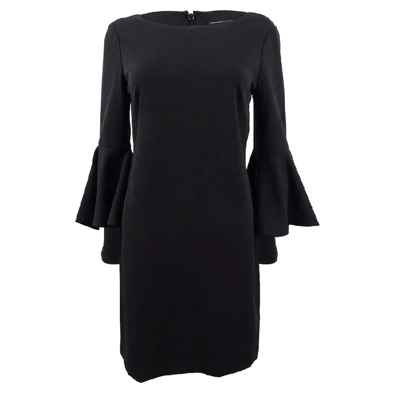 Classic formal dresses -Jessica Howard Women's Bell-Sleeve Sheath Dress