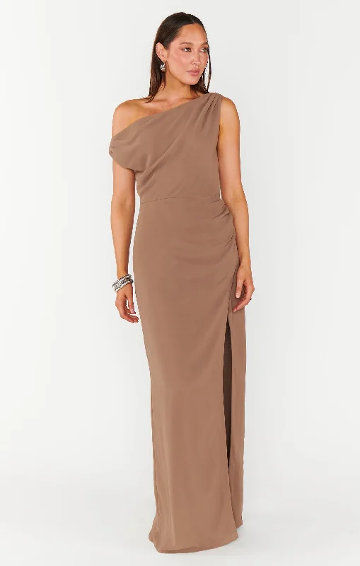 Stylish dresses with long sleeves -Jodie Dress ~ Dune Chiffon