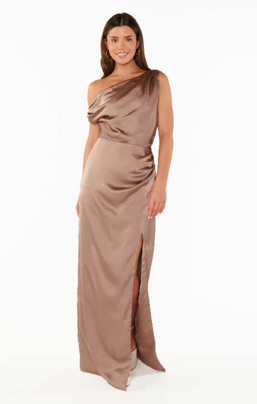 Casual dresses with print -Jodie Dress ~ Dune Luxe Satin