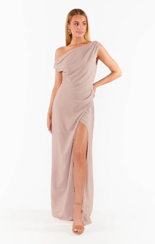 Dresses with silk lining -Jodie Dress ~ Soft Beige Chiffon