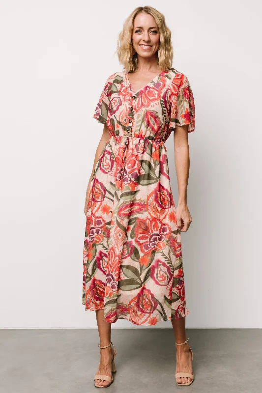 Summer dresses for women -Junie Midi Dress | Multi Print