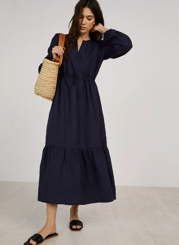 Dresses for early fall events -Maxine Hemp Drawstring Dress