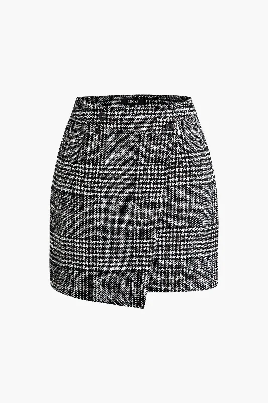 Summer work dresses -Tweed Wrap Mini Skirt