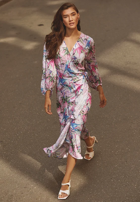 Dresses for fall weddings -MSMercy Maxi Dress - Super Pink Print