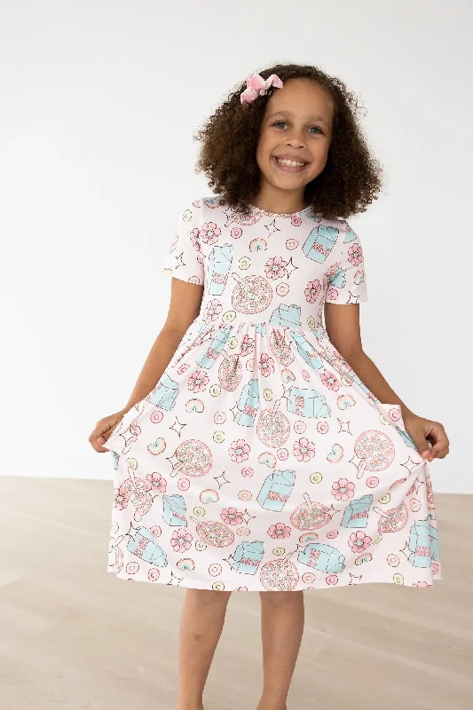 Plus-size casual dresses -[Mila & Rose] Milk & Cereal Twirl Dress