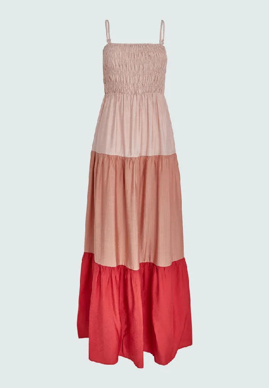 Bridesmaid dresses with floral prints -MSSeria Maxi Dress - Canyon Sunset Peach