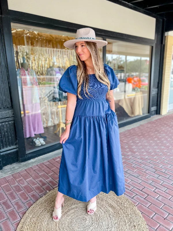 Bridesmaid gowns for weddings -Night On The Town Dress-Navy