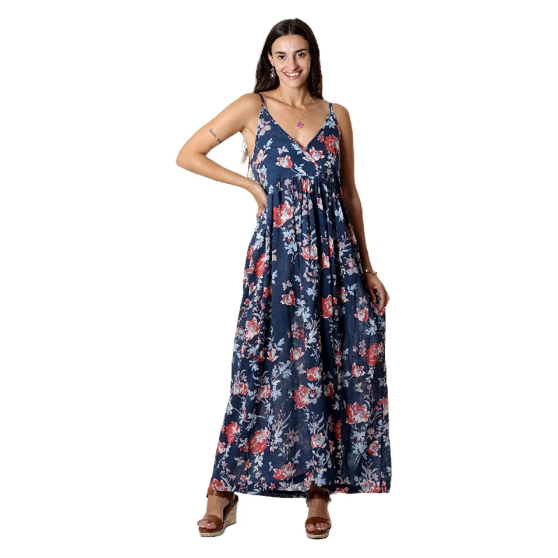 Off-shoulder party dresses -Novica Handmade Sunlit Spring Printed Cotton Sundress