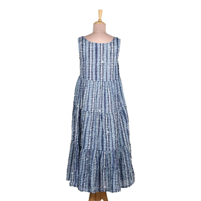 Modest wedding dresses -NOVICA Indian Indigo Cotton sundress