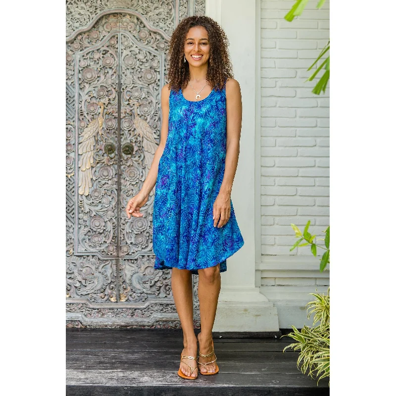 Trendy summer wedding dresses -NOVICA Leafy Grove Batik rayon dress