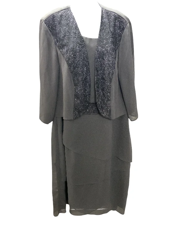 Velvet dresses for women -NWT Le Bos Women's 2pc Formal Gray 20W