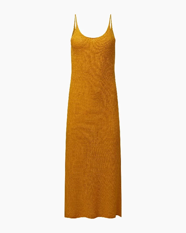 Sweater dresses for women -Textured Linen Sweater Scoop Maxi Dress | Burnt Sun