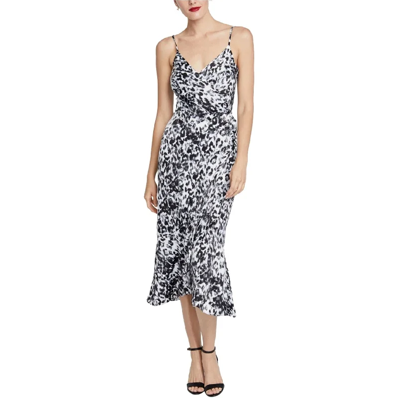 Formal dress with pockets -Rachel Roy Womens Animal Print Midi Dress, White, 2