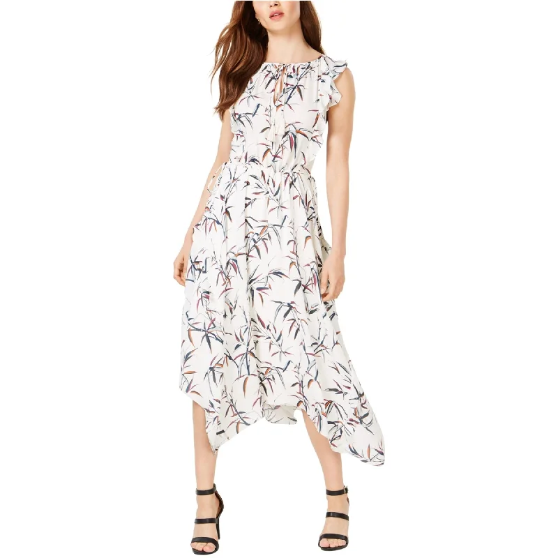 Dresses for summer evenings -Rachel Zoe Womens Pippa Printed Asymmetrical Midi Dress, Multicoloured, 4