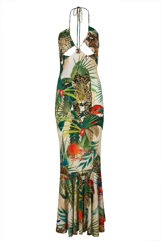 Elegant dinner dresses -Printed Maxi Dress