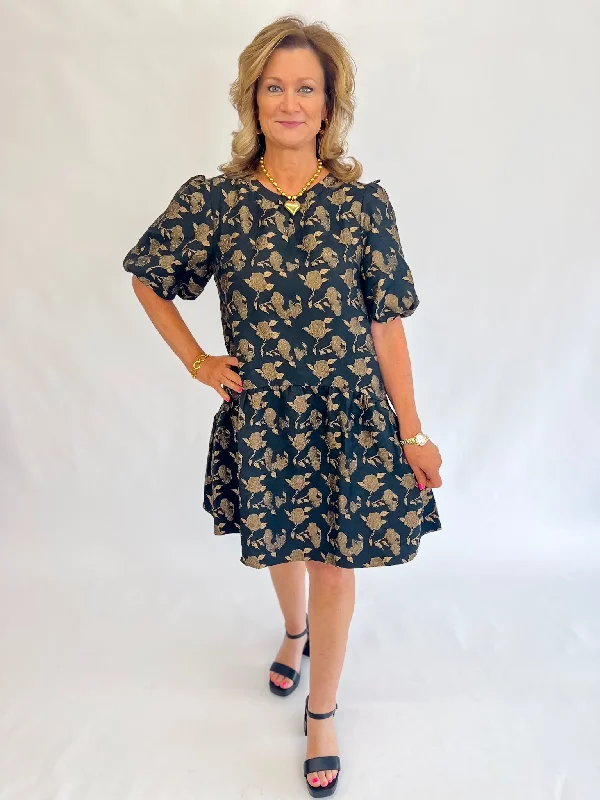 Office dresses for women -Harvest Rose Tiered Dress