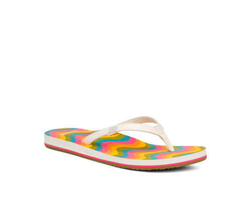 Sweet and simple dresses for women -Sanuk Womens Yoga Joy Rainbow Sandals - Rainbow