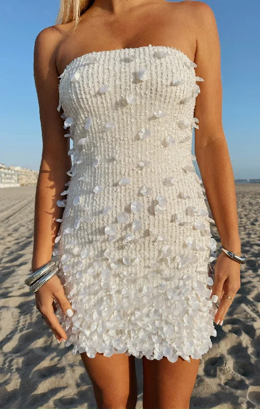 Elegant casual dresses -Savvy Tube Dress ~ Shiny Shell Embellishment