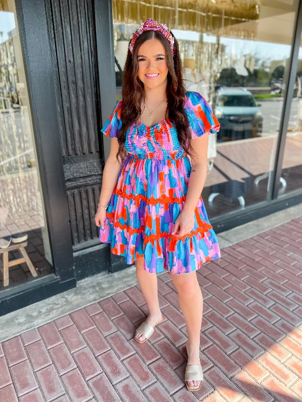 Party dresses for plus size -Summer Breeze Poplin Tiered Dress