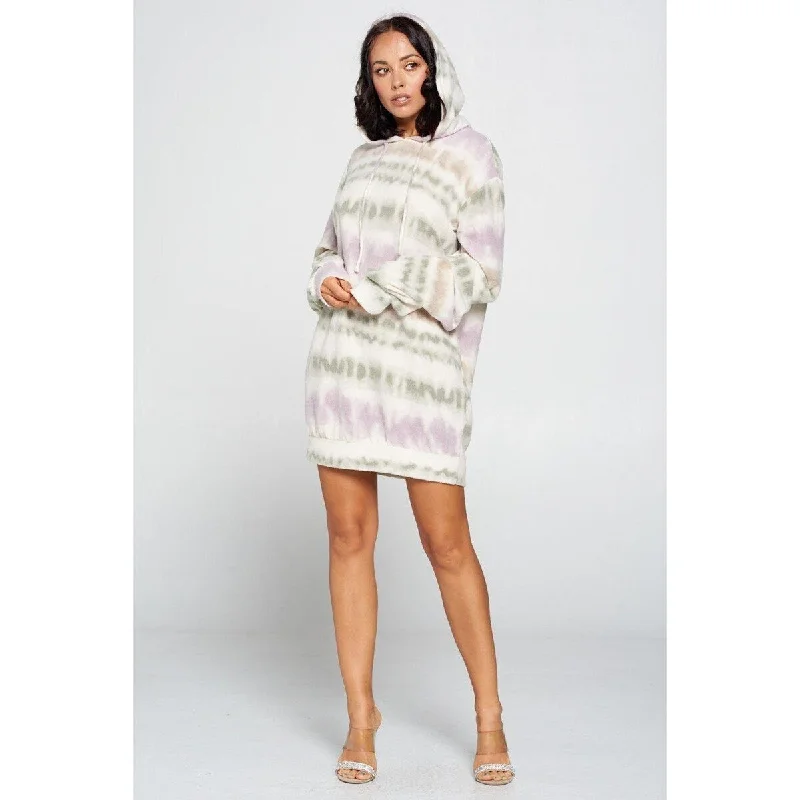 Dresses for holiday events -Terry Brushed Print Sweater Dress