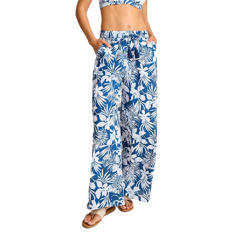 Party maxi dresses -Tommy Bahama Womens Blooms Drawstring Pant Coverup - Indigo Tide