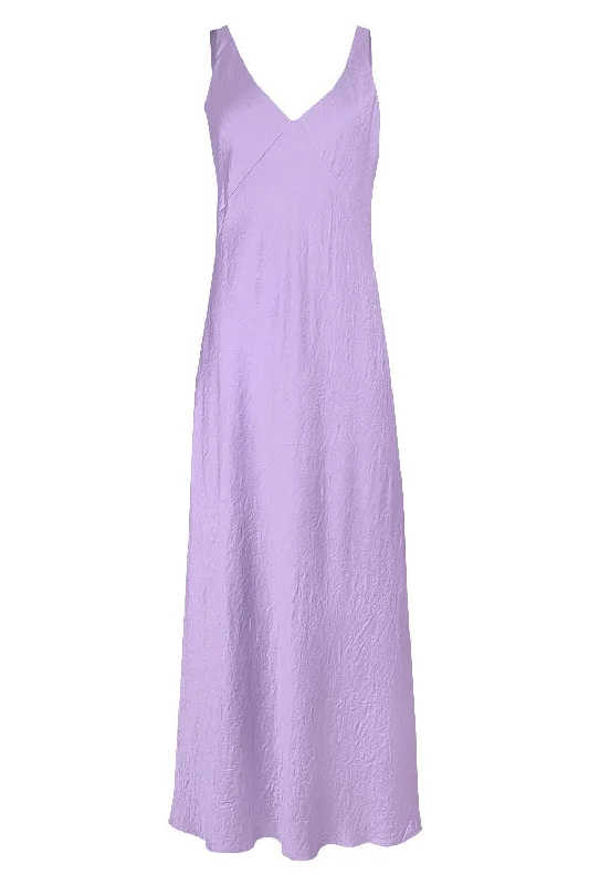 Trendy wedding guest attire -Vneck Bias Maxi Dress