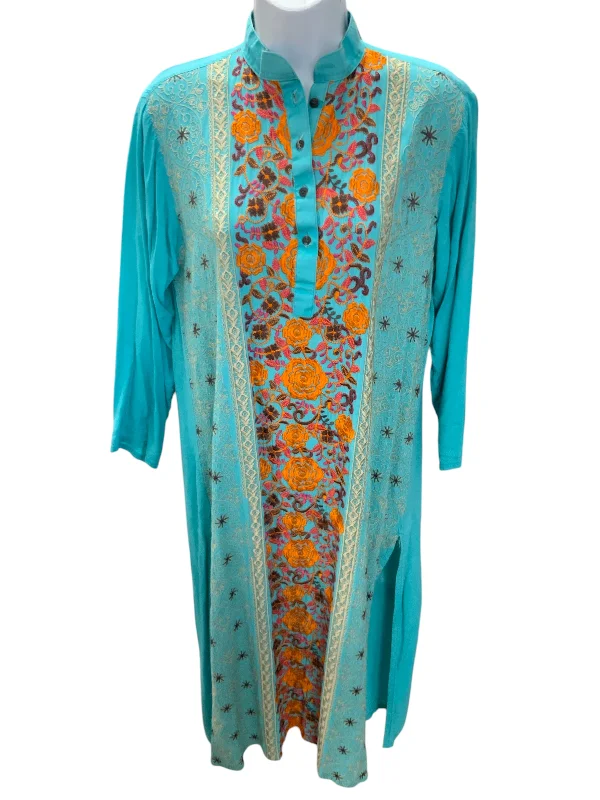 Fitted maxi dresses -Women's Tunic Dress Multi XL