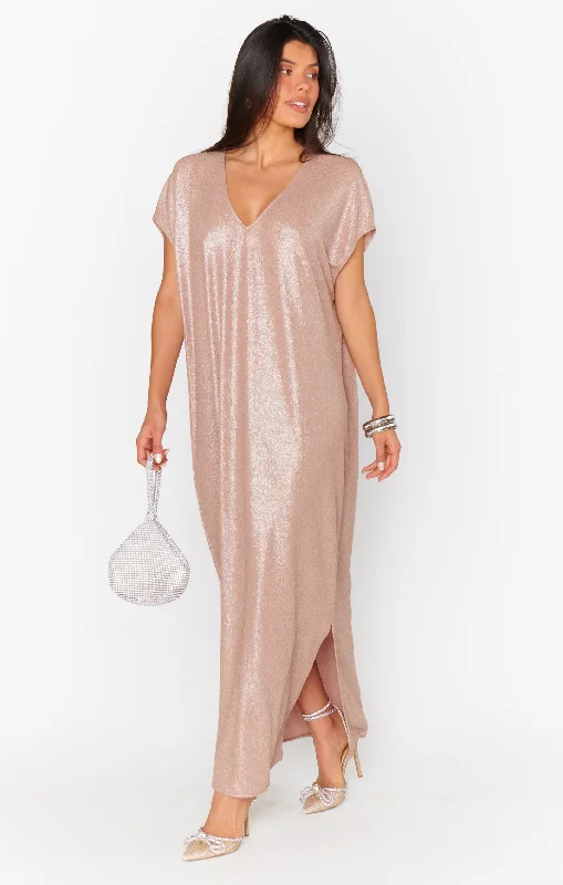 Red carpet dresses -Worldly Dress ~ Champagne Glitz Knit